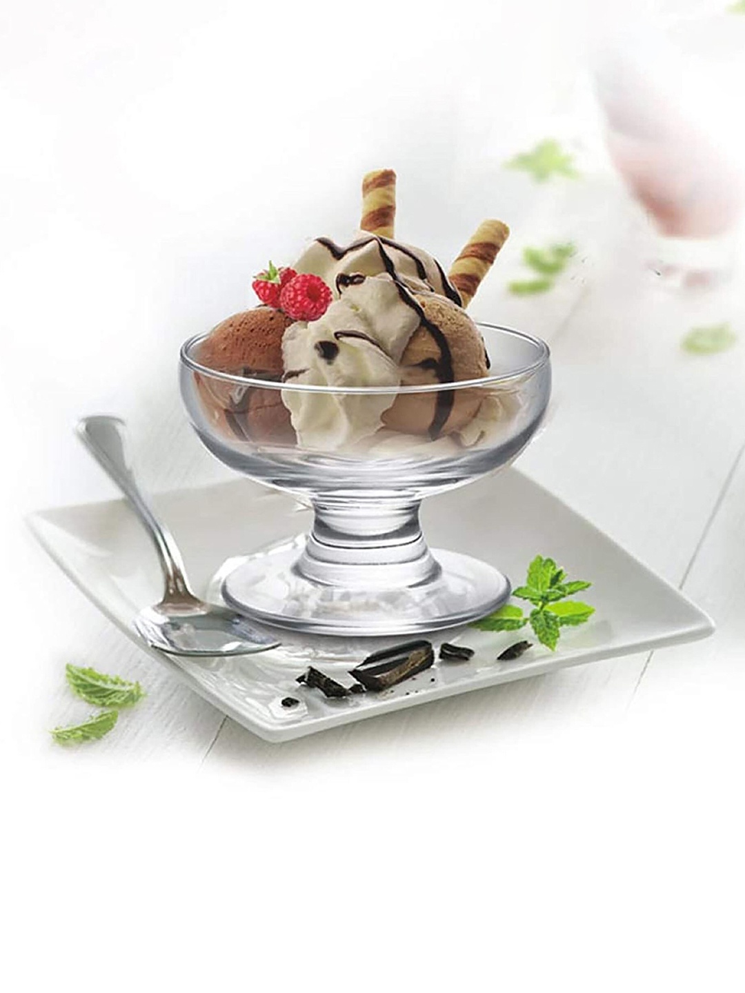 

Treo Set of 3 Transparent Glossy Glass Bowls 165 ml each