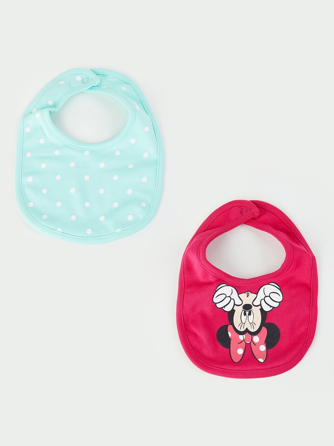 

Juniors by Lifestyle Girls Pack of 2 Printed Pure Cotton Bibs, Pink