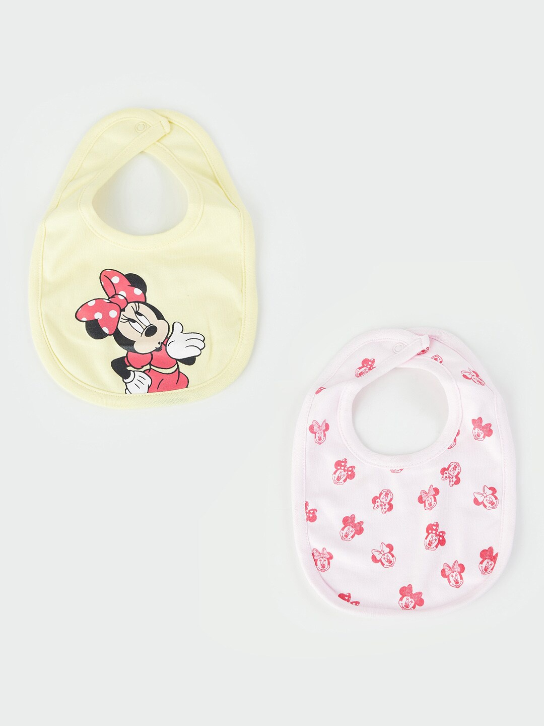 

Juniors by Lifestyle Girls Pack of 2 Pure Printed Cotton Bibs, Pink