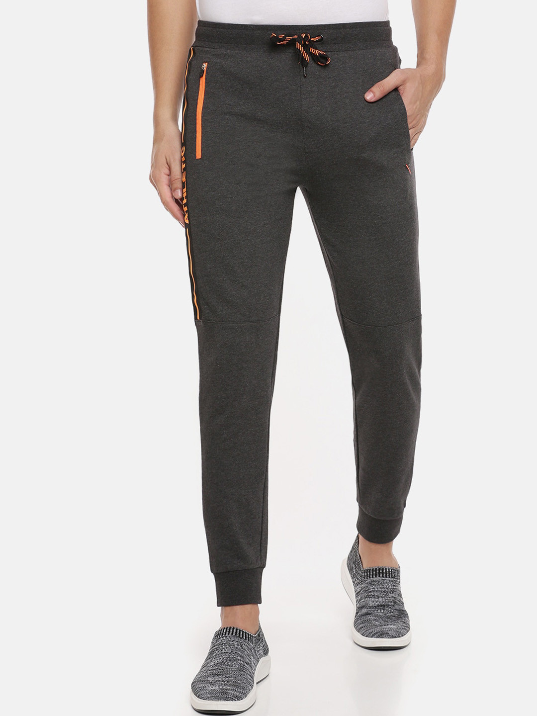 

Ramraj Men Charcoal Melange Cotton Joggers