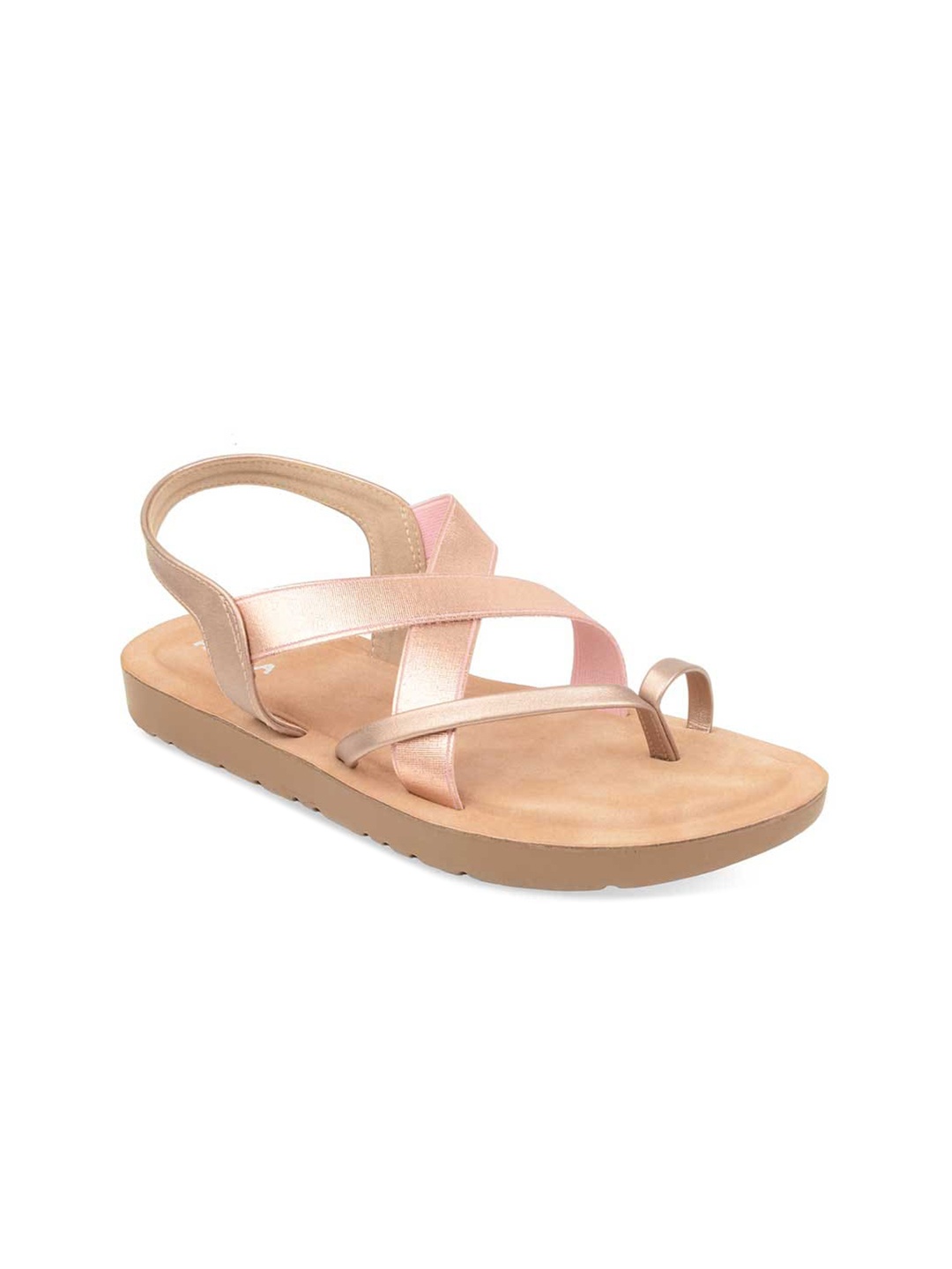 

Rocia Women Rose Gold-Toned One Toe Flats