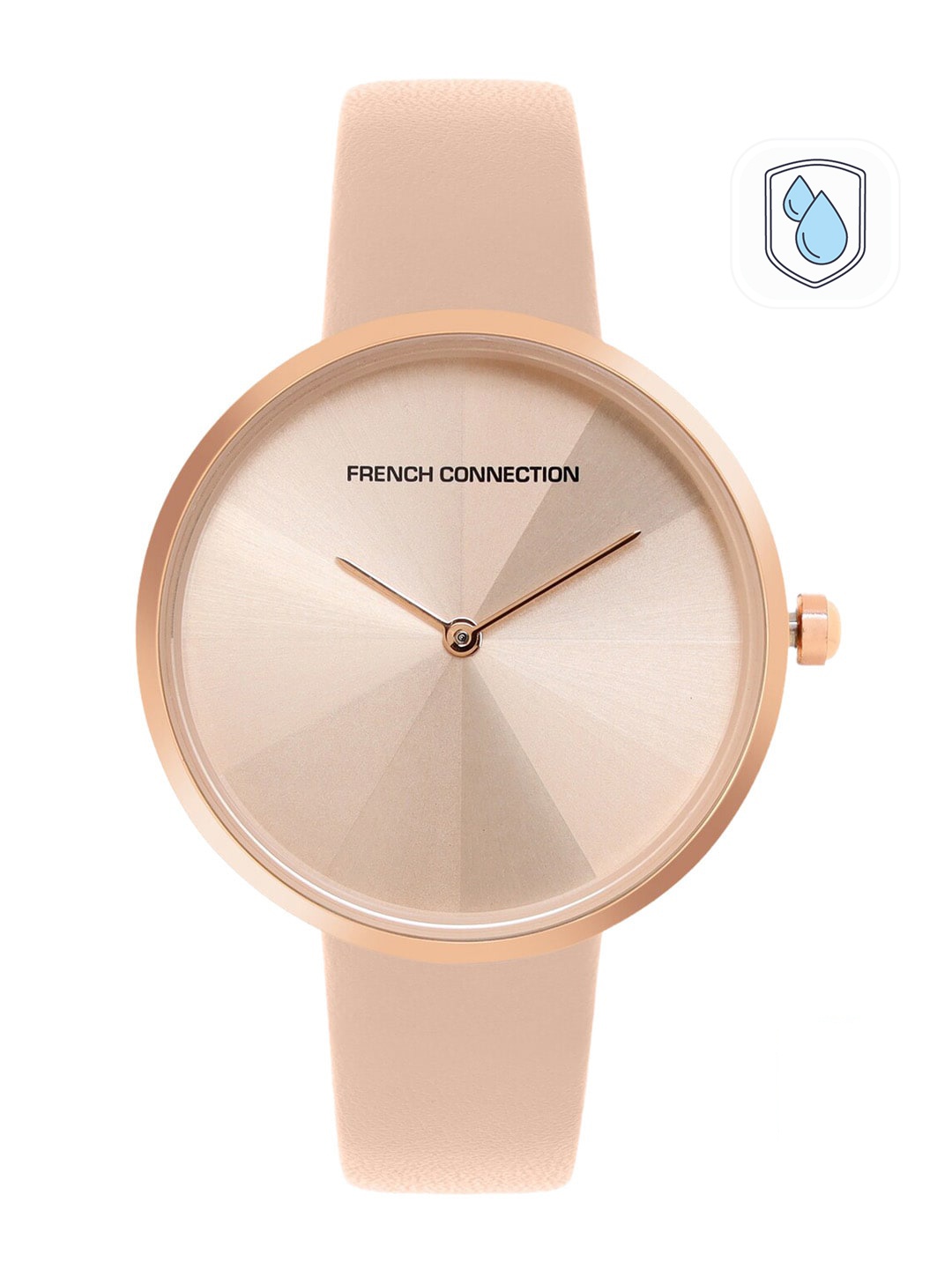 

French Connection Women Pink Dial & Pink Leather Straps Analogue Watch FCL21-L, Cream