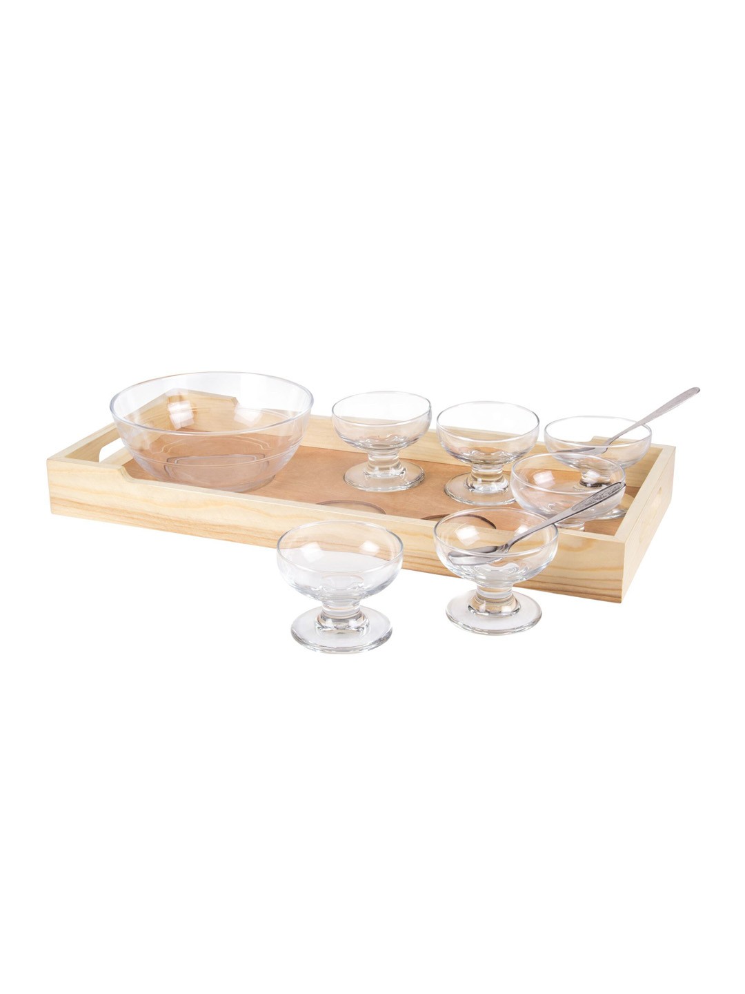 

Treo Set Of 14 Transparent Feast Dessert With Wooden Tray