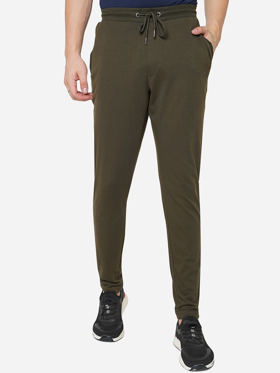 

Greenfibre Men Brown Solid Slim-Fit Track Pants