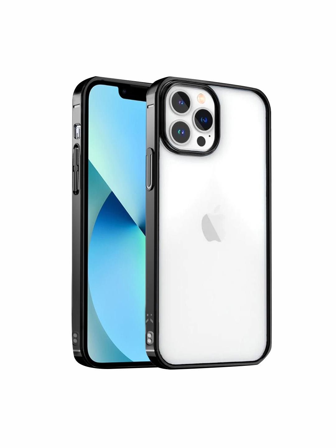 

Karwan Transparent & Black Solid iPhone 13 Pro Shock-Proof Phone Covers