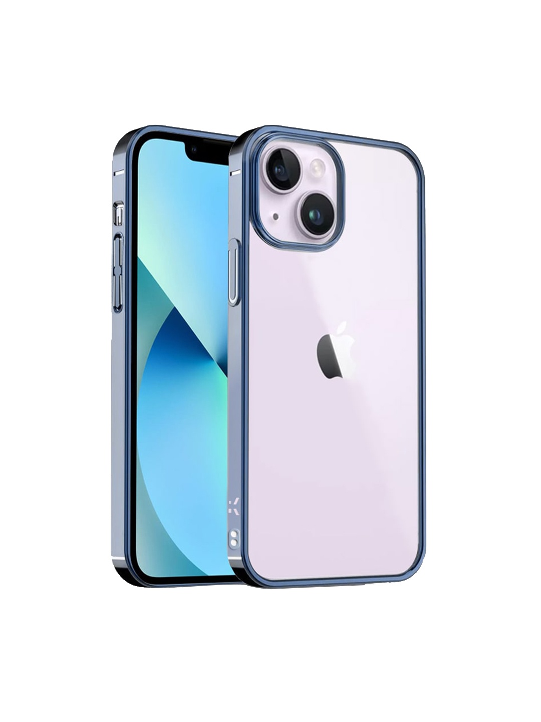 

Karwan Blue & Transparent Solid iPhone 14 Phone Back Cover