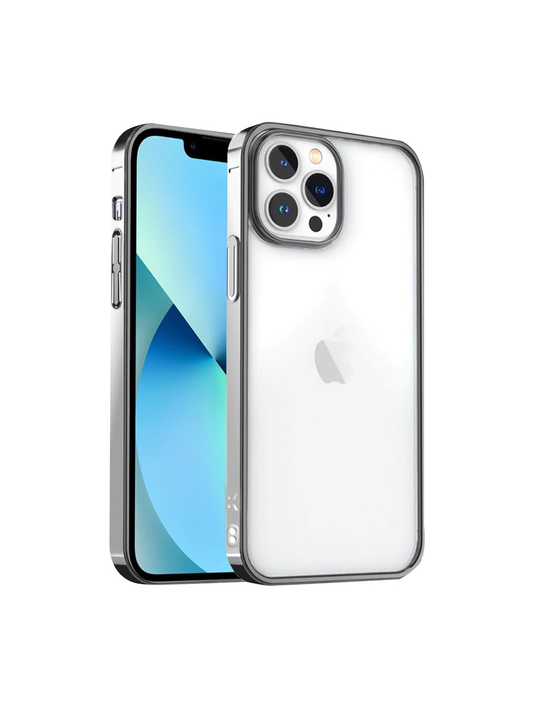 

Karwan Transparent & Silver-Toned Solid Silicone iPhone 11 Pro Phone Back Case