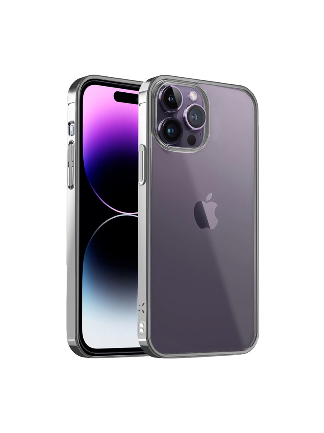 

Karwan Silver-Toned Solid iPhone 14 Pro Max Phone Back Cover
