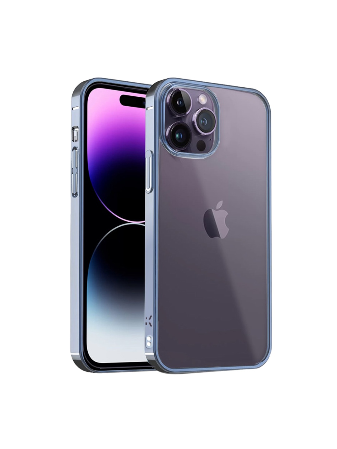

Karwan Blue & Grey Solid Shock Proof iphone 14 Pro Max Phone Back Cover