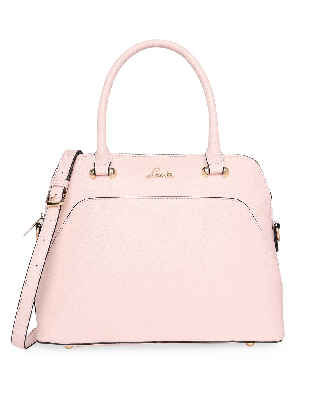 

Lavie Pink Textured Structured Satchel