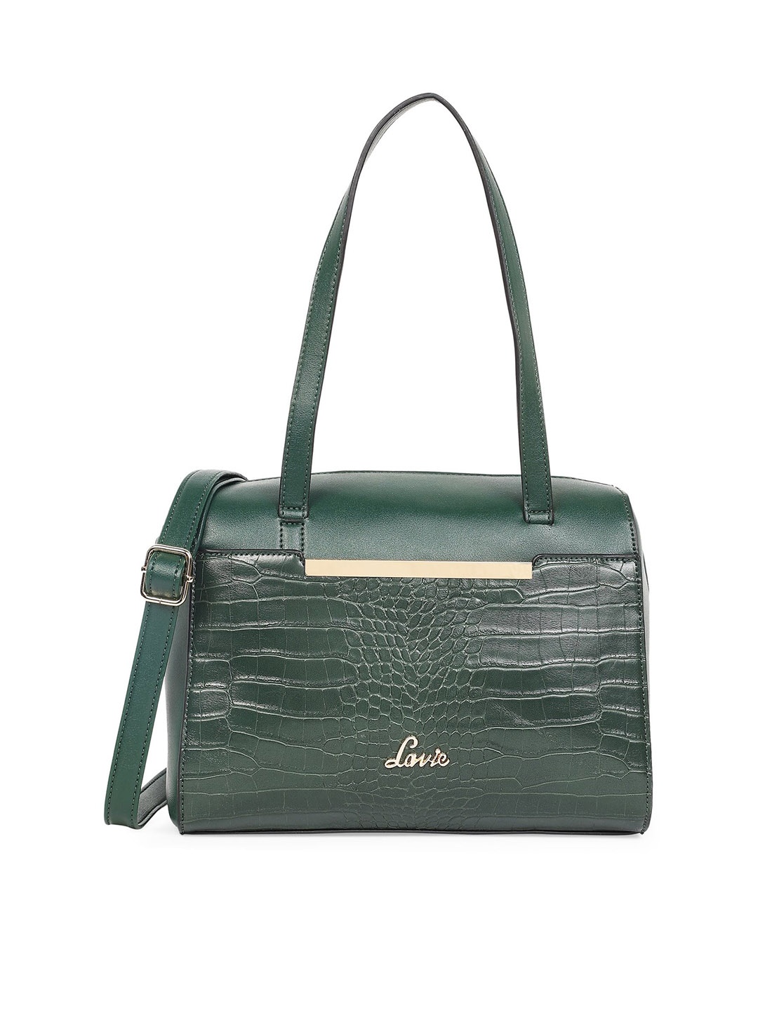 

Lavie Green Textured Structured Satchel