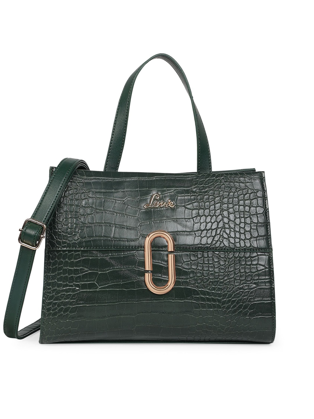 

Lavie Green Animal Textured Shopper Shoulder Bag