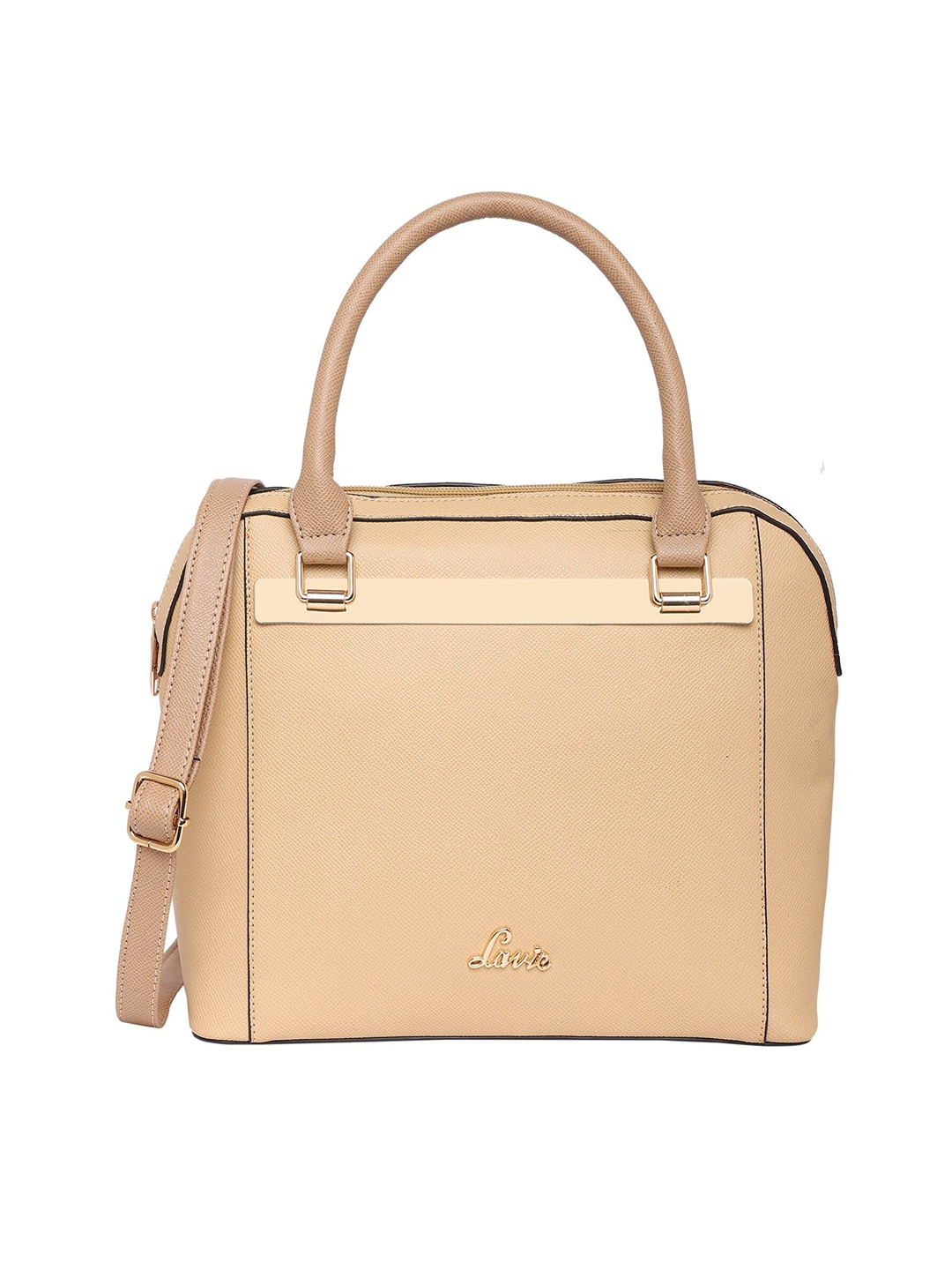 

Lavie Beige Oversized Structured Handheld Bag