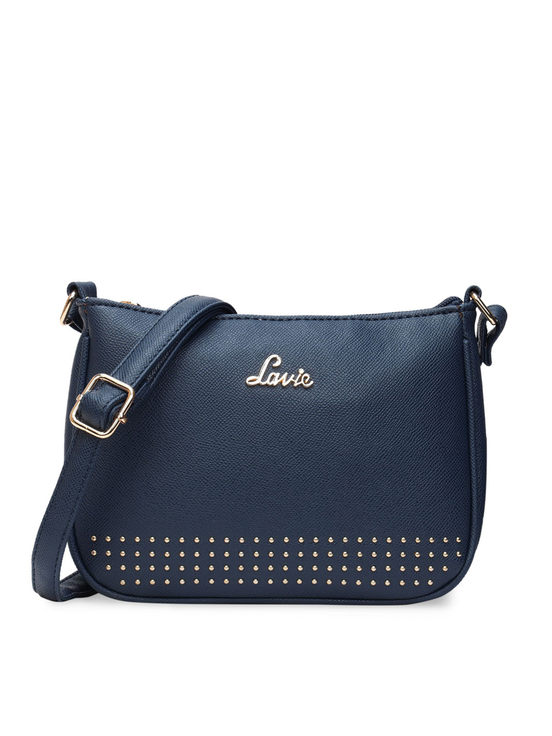 

Lavie Navy Blue Structured Sling Bag