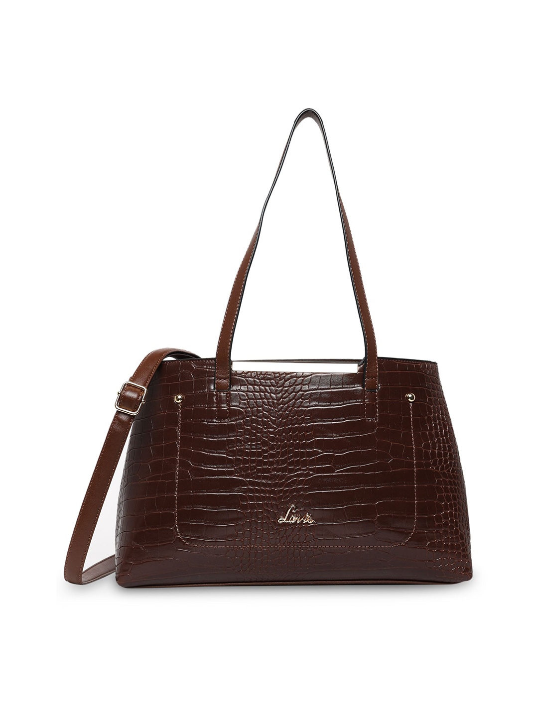 

Lavie Brown Textured Structured Shoulder Bag