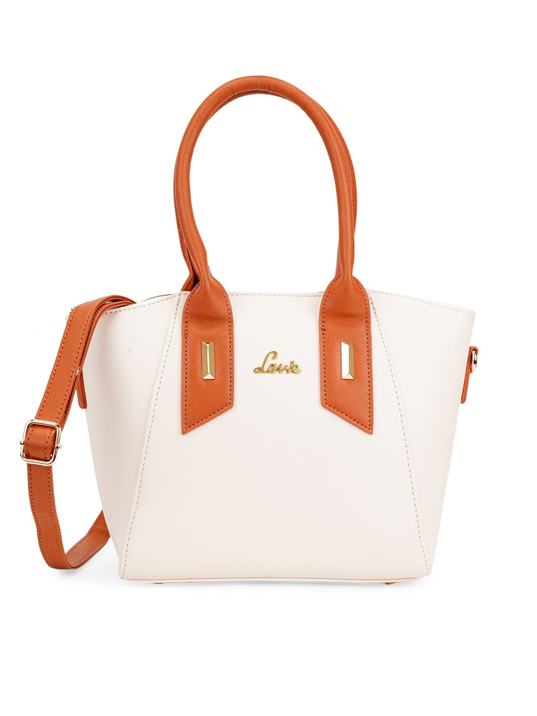 

Lavie White & Brown Structured Shoulder Bag
