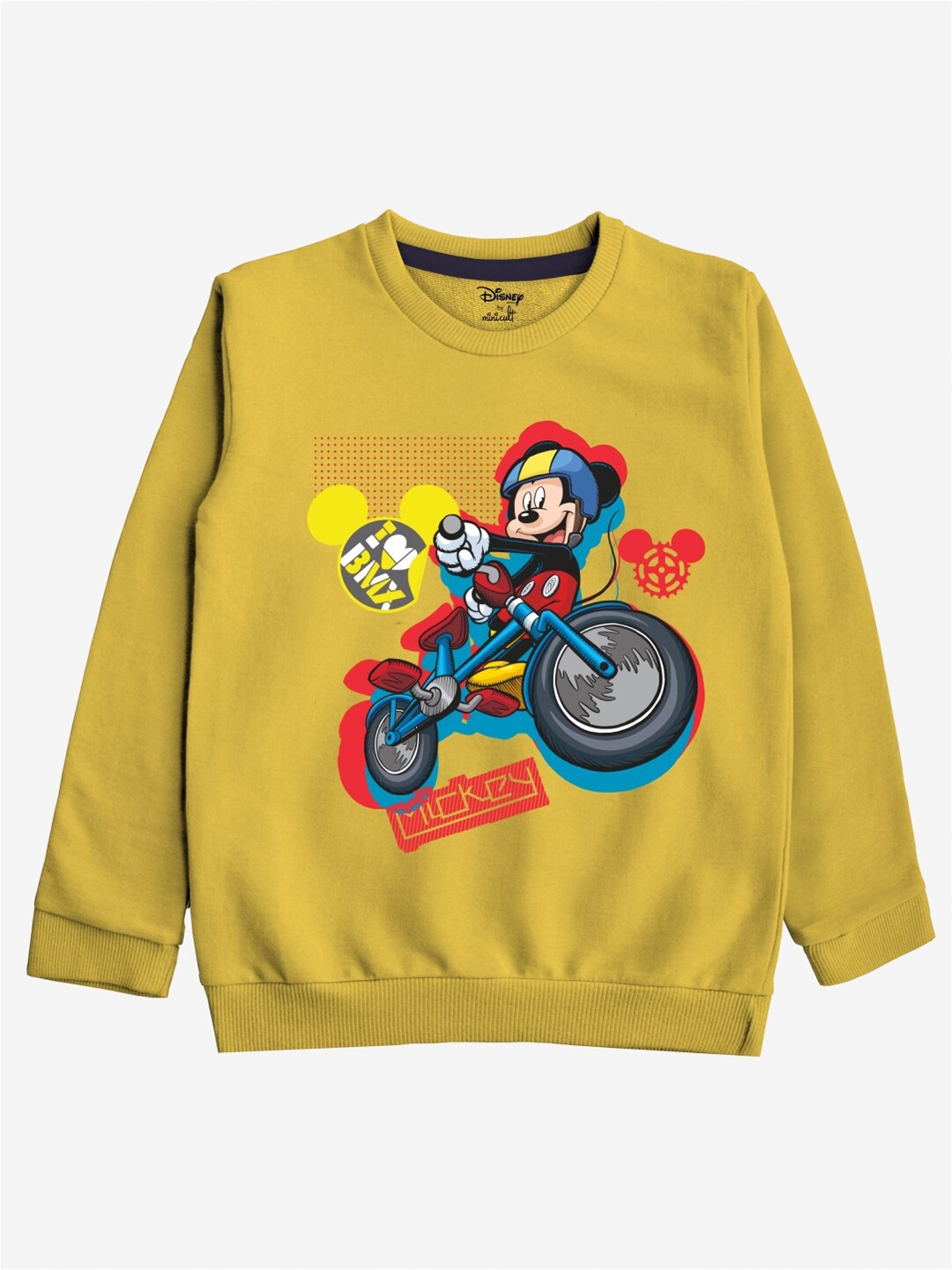 

Minicult Kids Yellow Mickey Mouse Printed Sweatshirt
