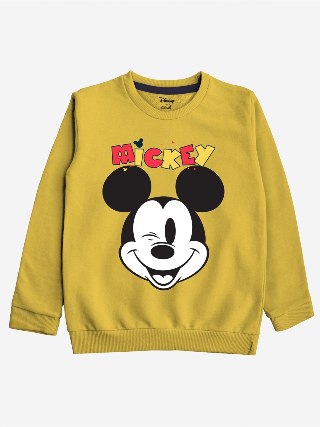 

Minicult Kids Yellow Mickey Mouse Printed Sweatshirt