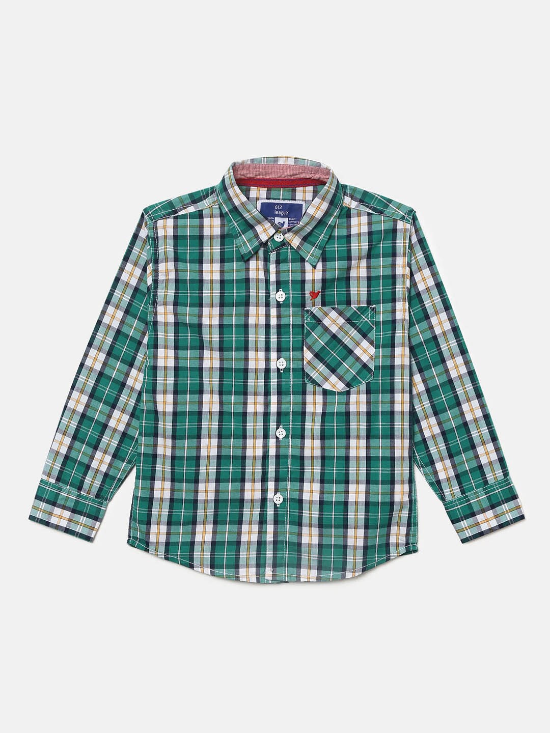 

V-Mart Boys Green Tartan Checks Cotton Casual Shirt