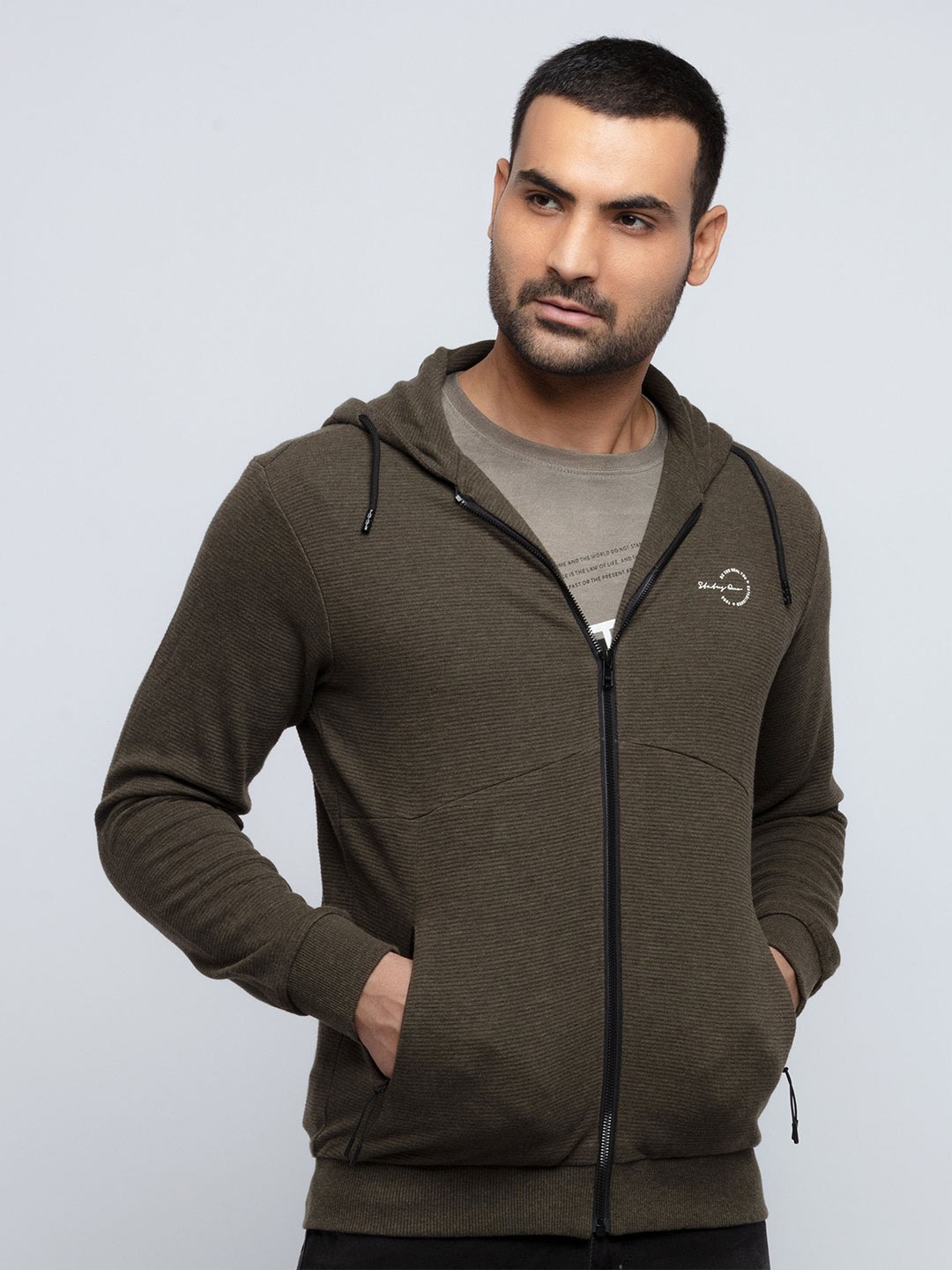 

Status Quo Men Plus Size Olive Green Fleece Sweatshirt