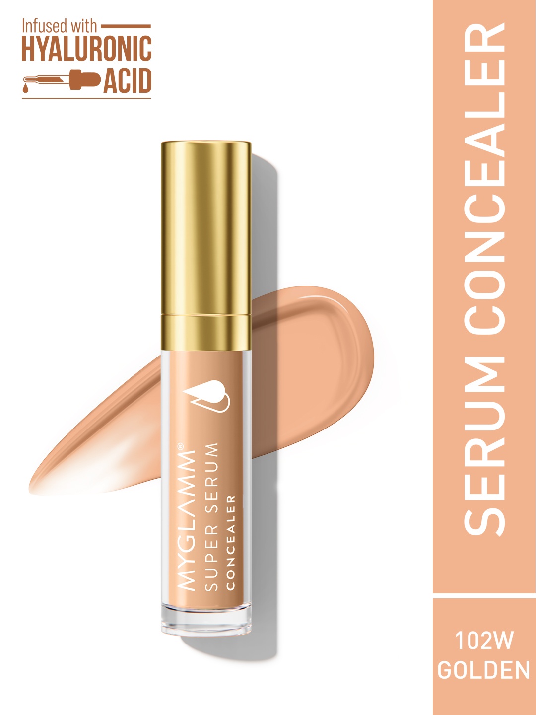 

MyGlamm Super Serum Concealer-102W Golden-6gm, Beige