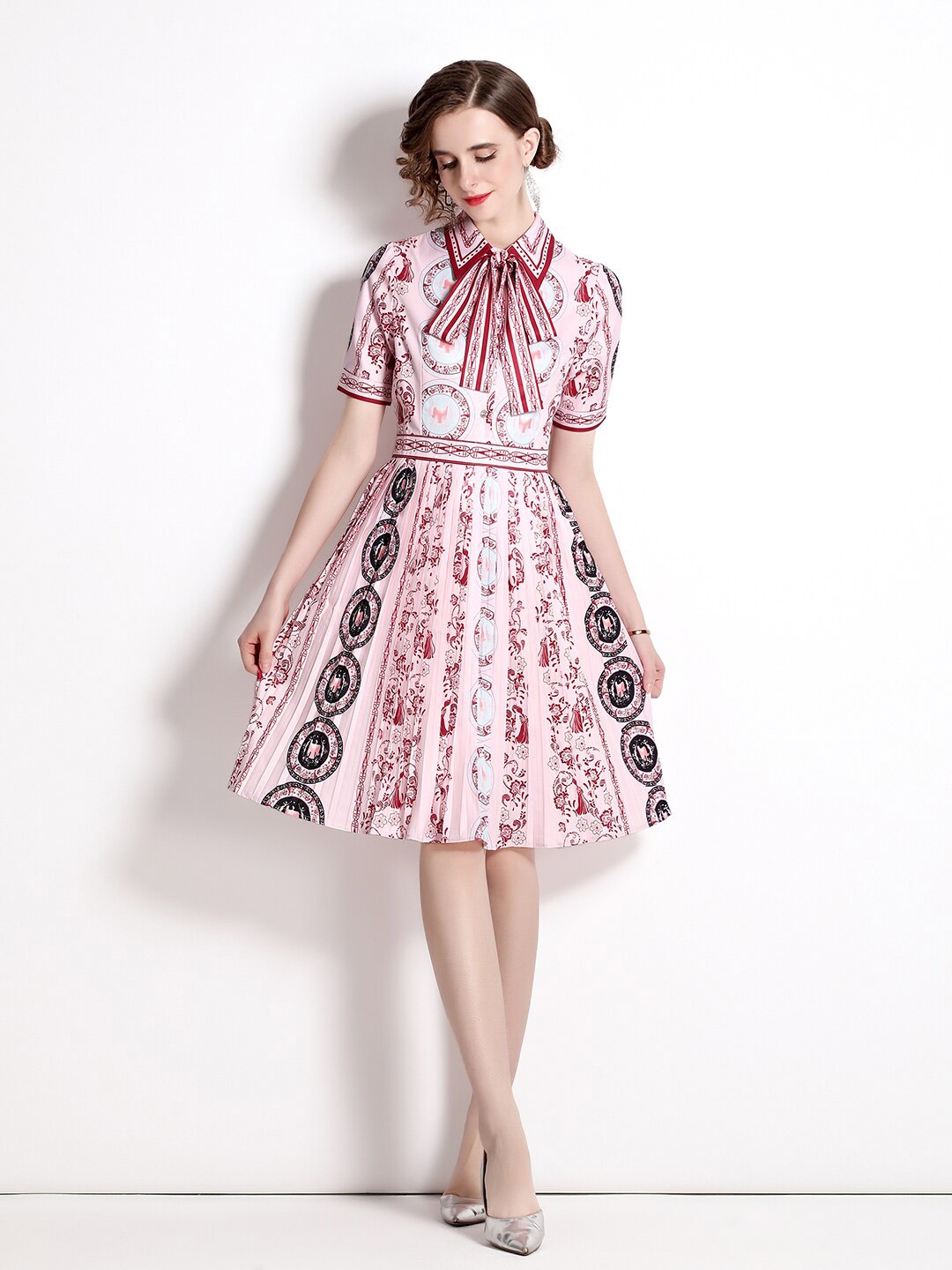 

JC Collection Women Pink Fit And Flare Dress