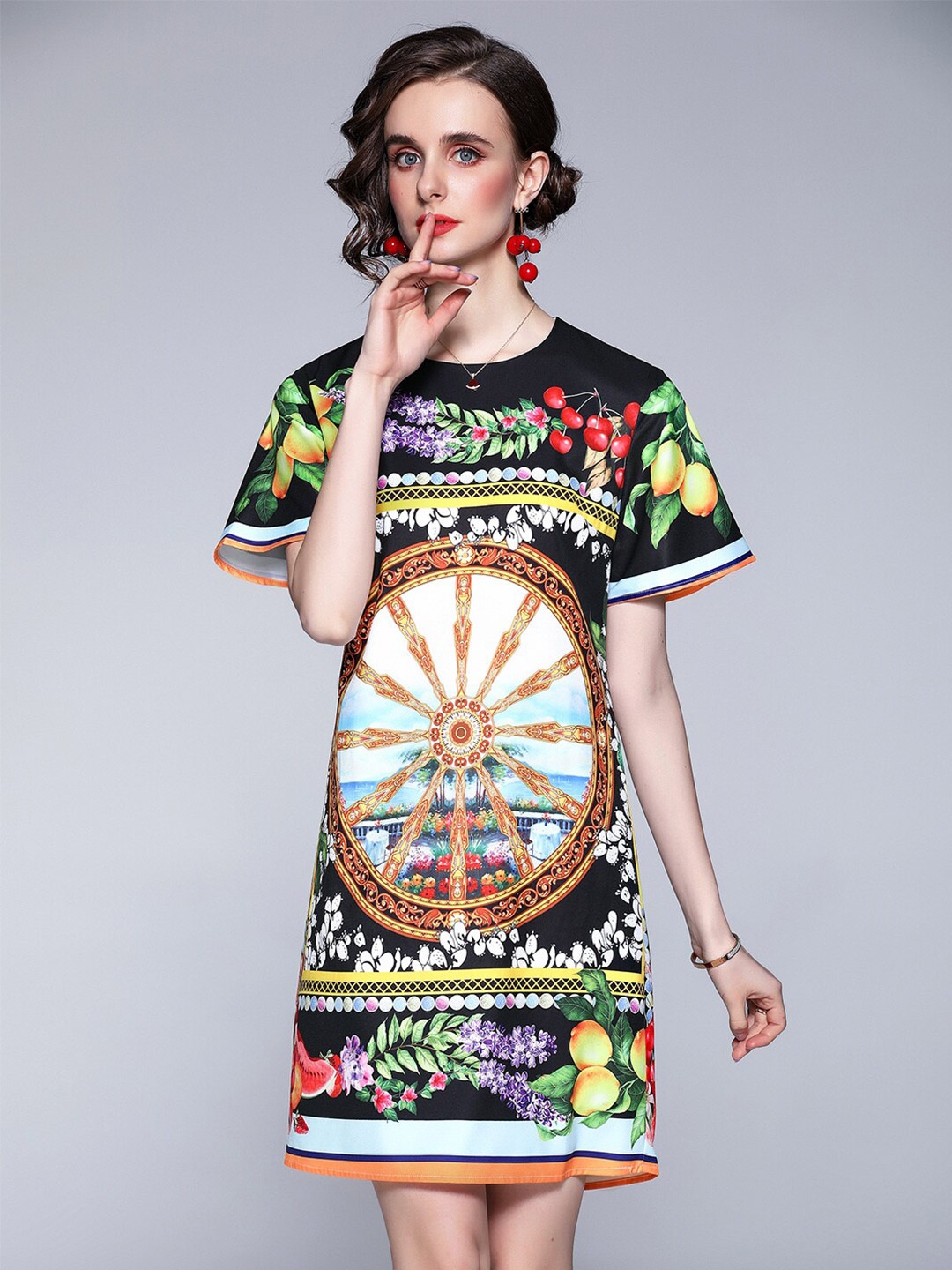 

JC Collection Women Black Sheath Dress