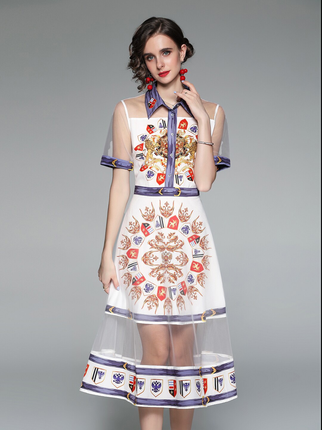 

JC Collection Women White Floral Fit And Flare Maxi Dress