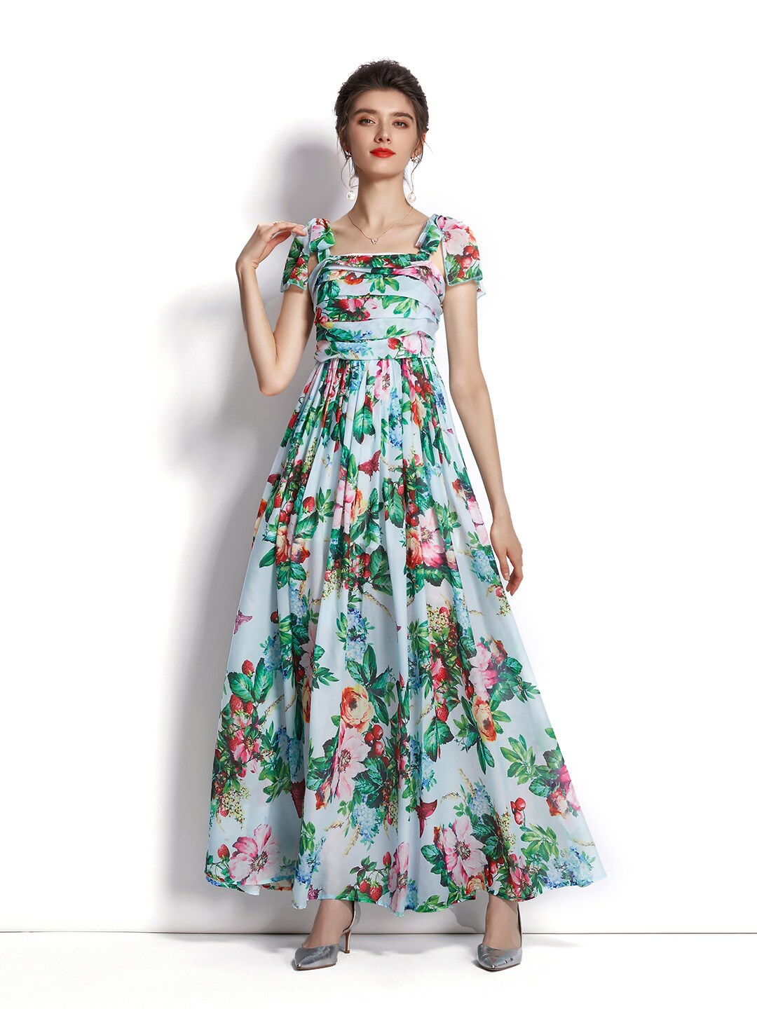 

JC Collection Green Floral Maxi Maxi Dress