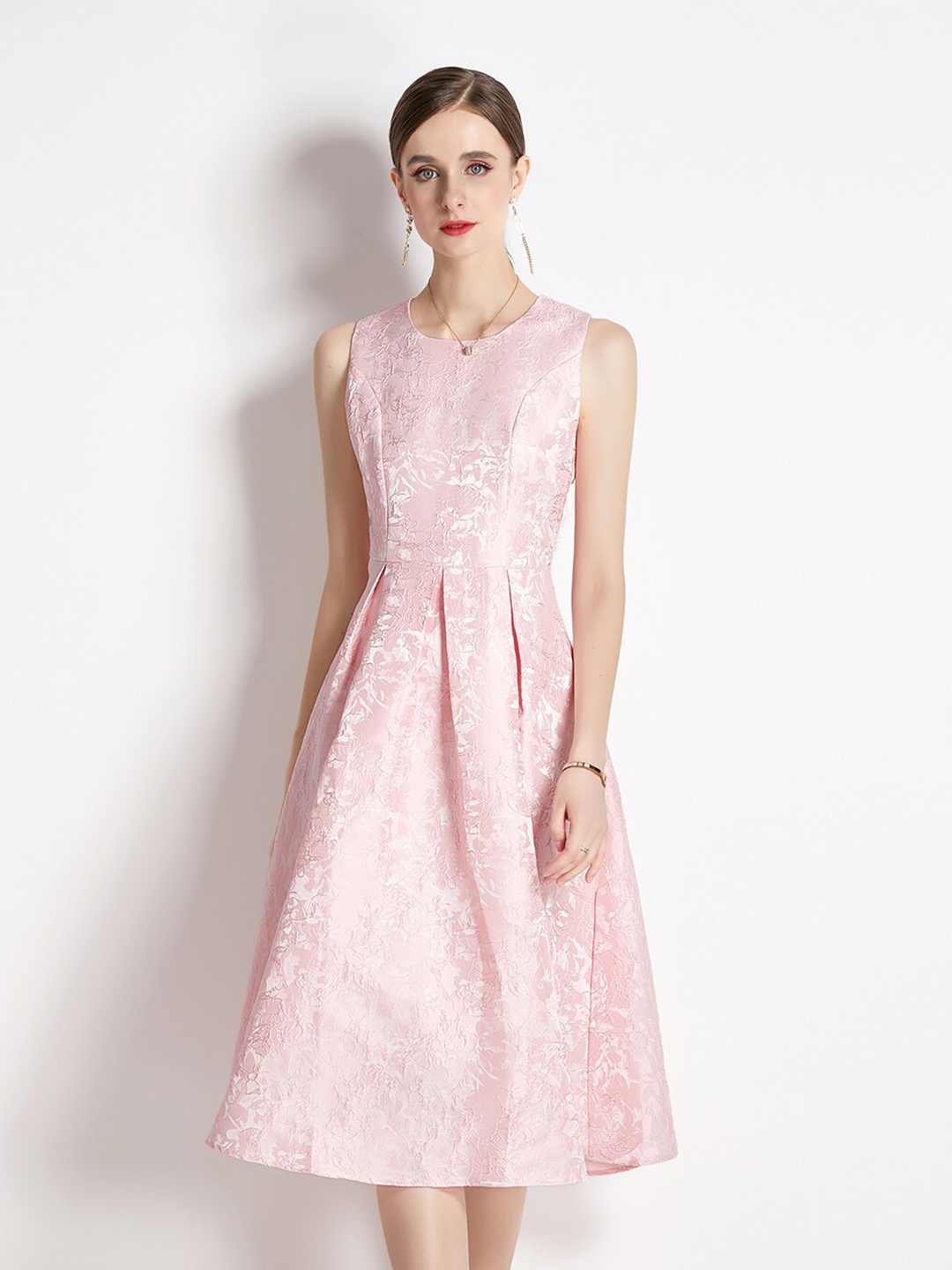 

JC Collection Pink Floral Midi Dress