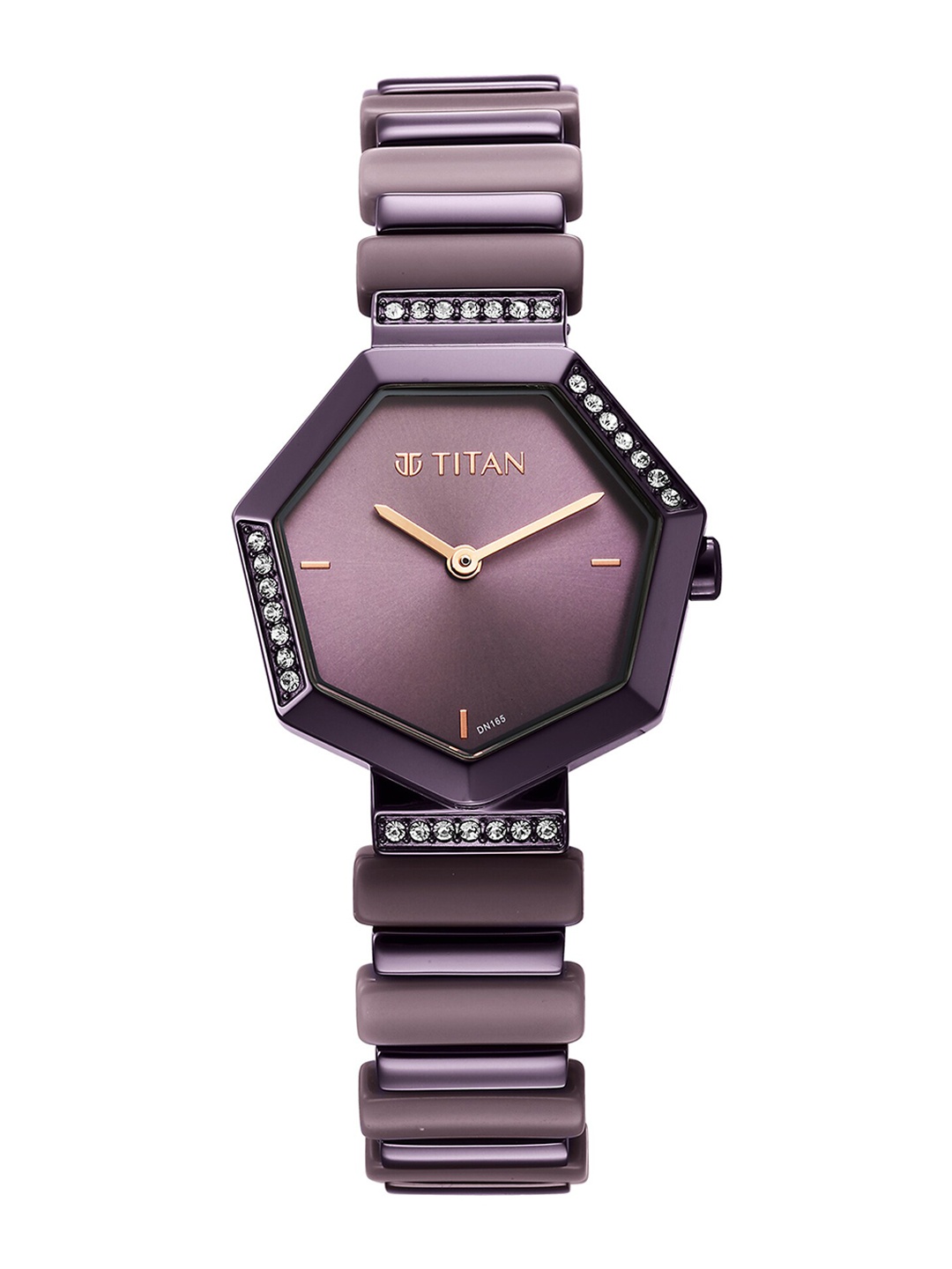 

Titan Women Purple Brass Dial & Purple Bracelet Style Straps Analogue Watch