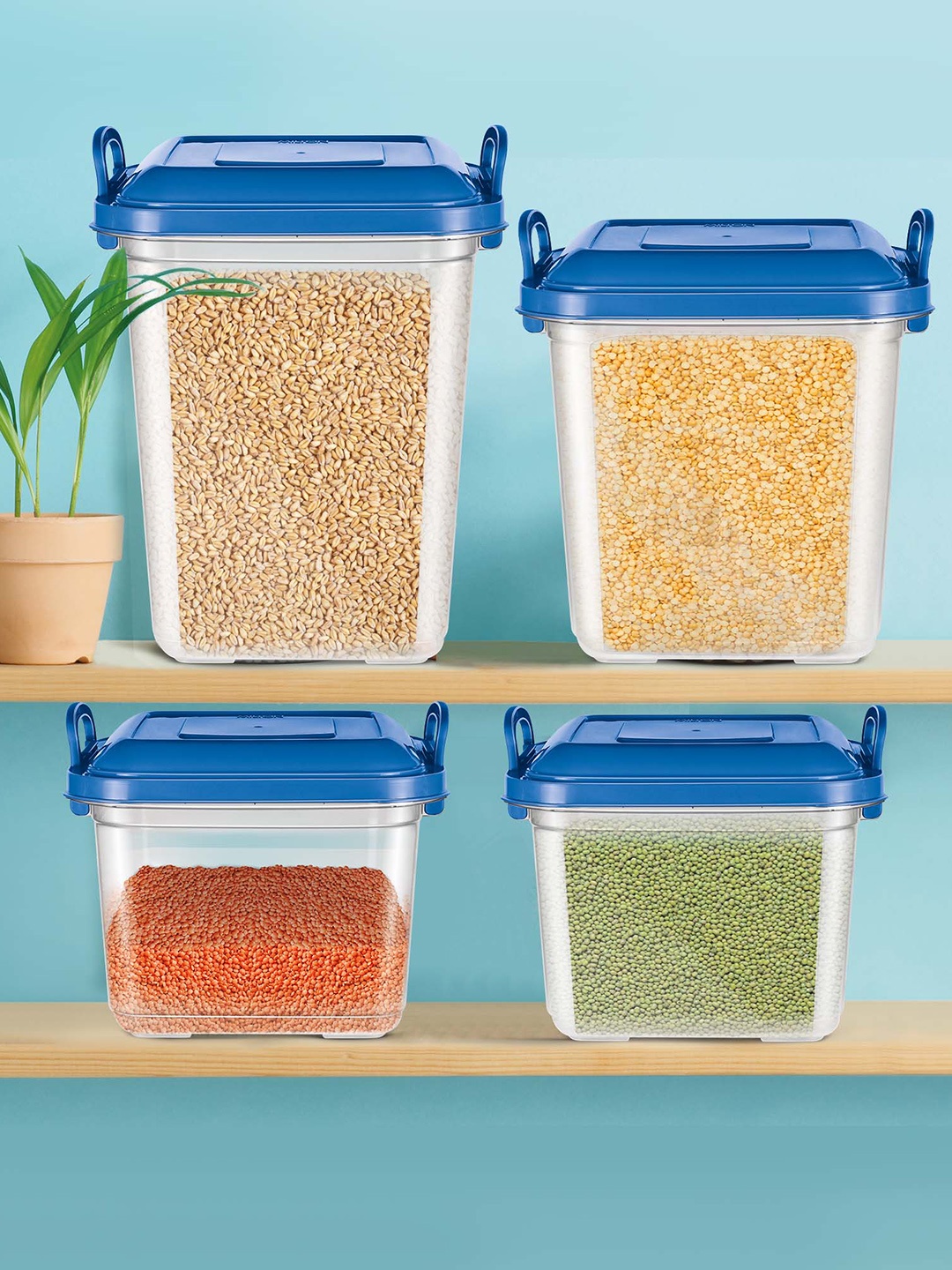 

Milton Blue Silo 20 Plastic Storage Container 18 L, Transparent