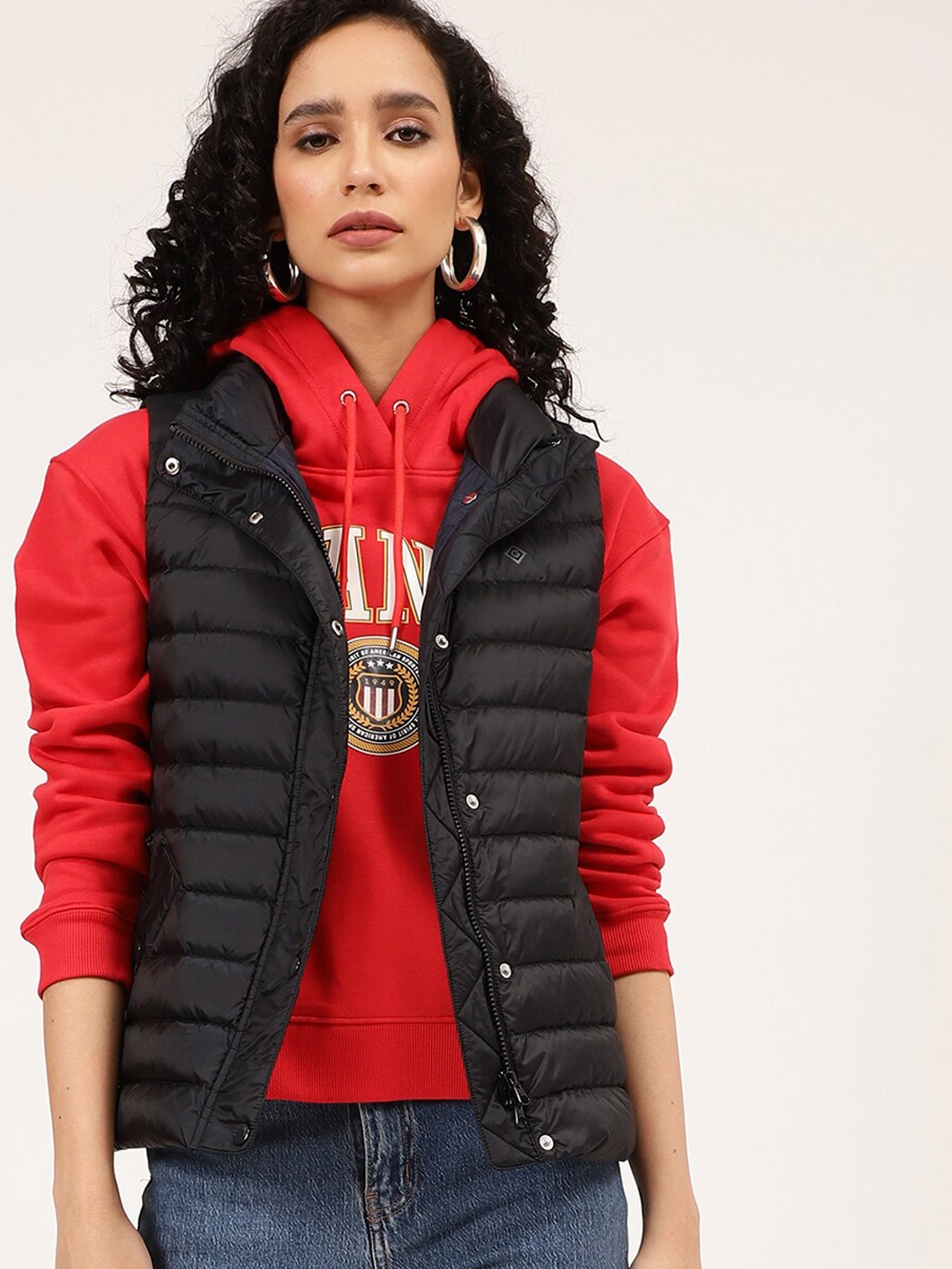 

GANT Women Black Windcheater Puffer Jacket