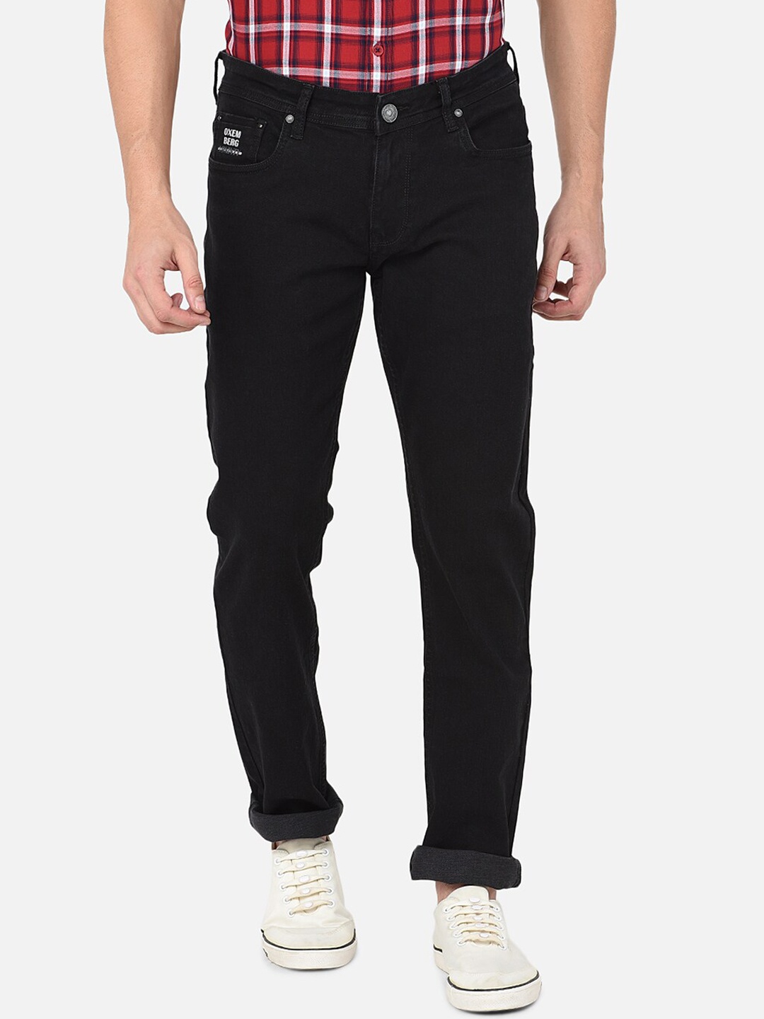 

Oxemberg Men Black Lean Slim Fit Jeans