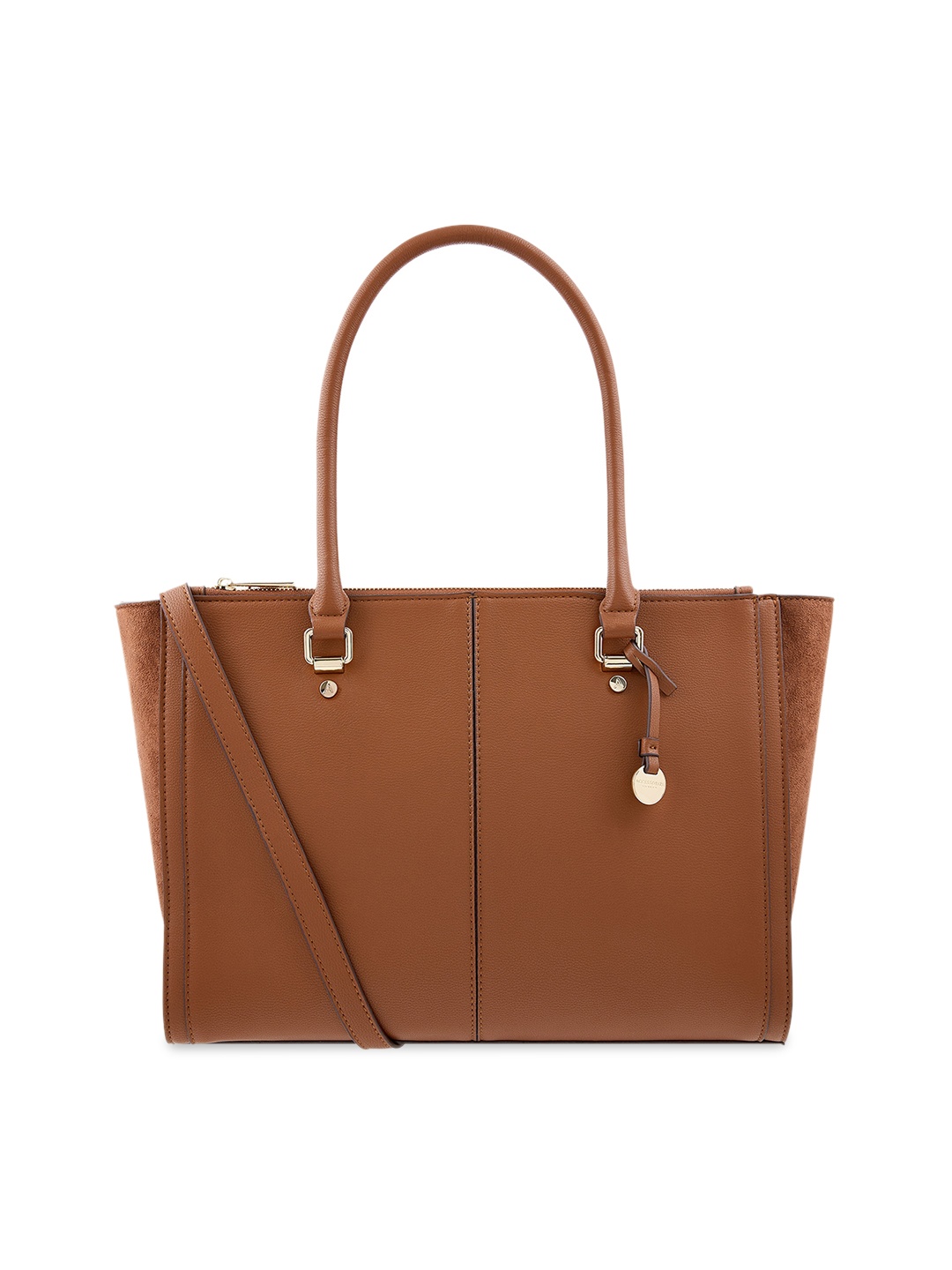 

Accessorize London Women Lenny Solid Medium Tote Handbag, Brown