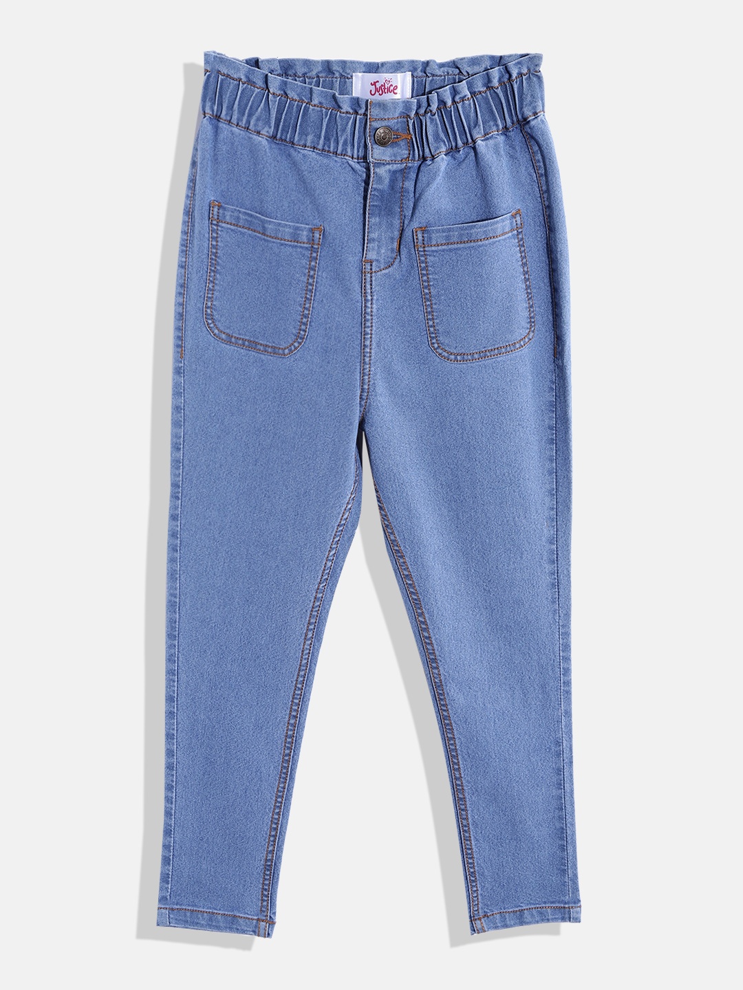 

JUSTICE Girls Blue Relaxed Fit Jeans