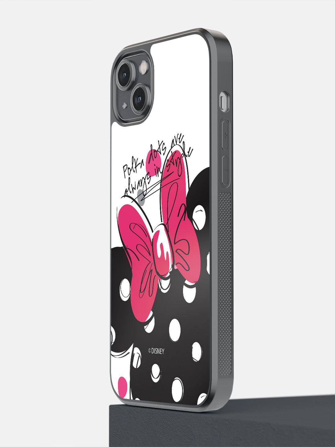 

macmerise White & Pink Minnie Mouse Printed iPhone 14 Plus Bumper Back Case