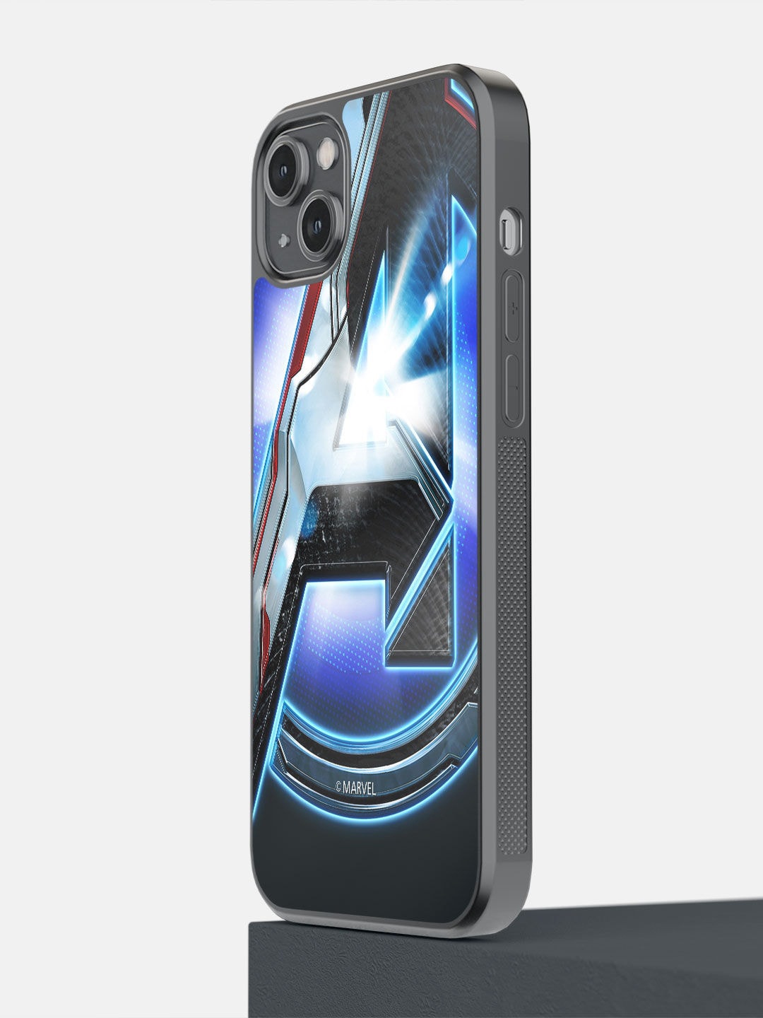

macmerise Blue Printed Endgame Logo iPhone 14 Plus Phone Back Case