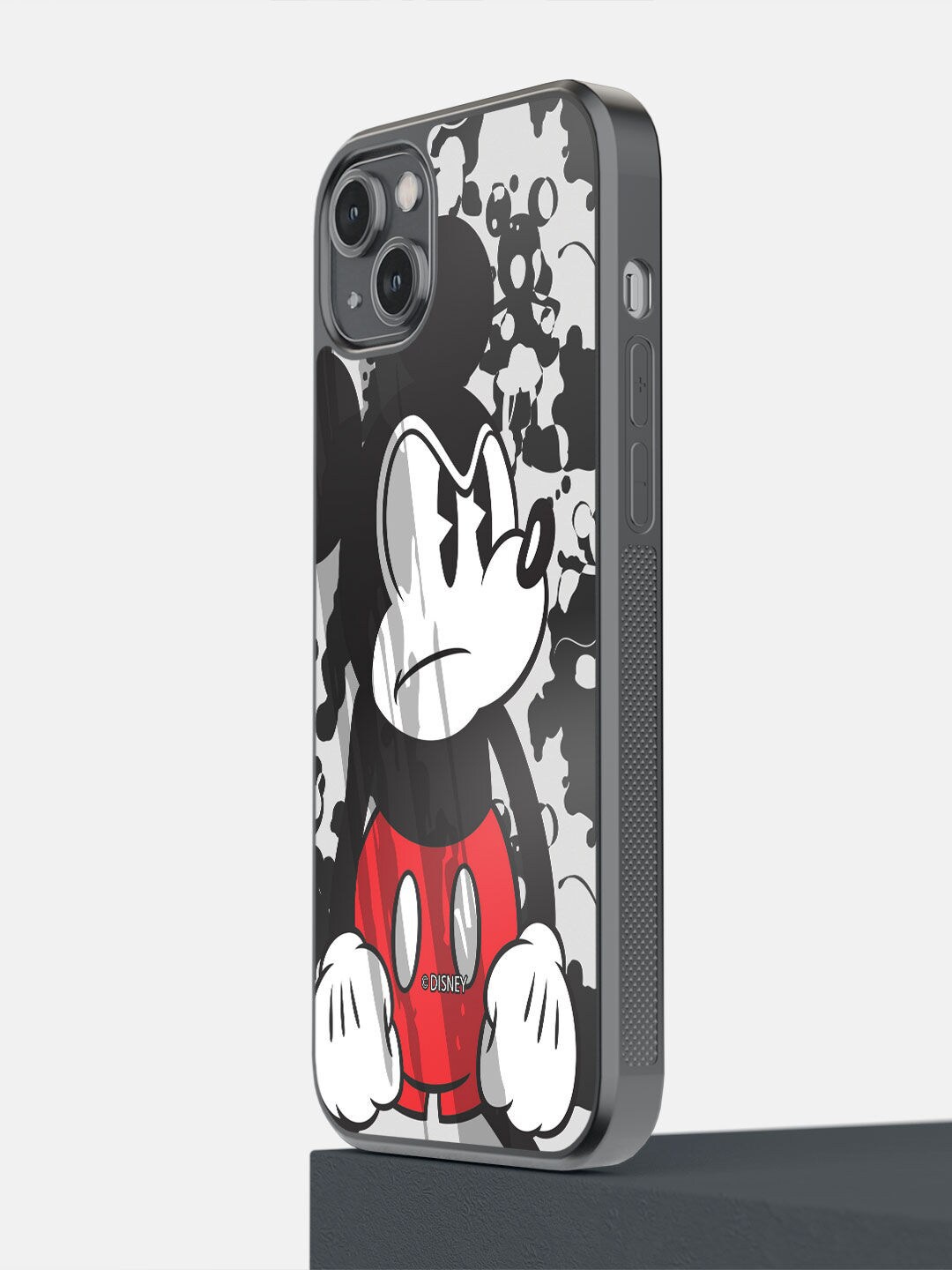 

macmerise Black & Red Grumpy Mickey Design iPhone 14 Plus Bumper Case