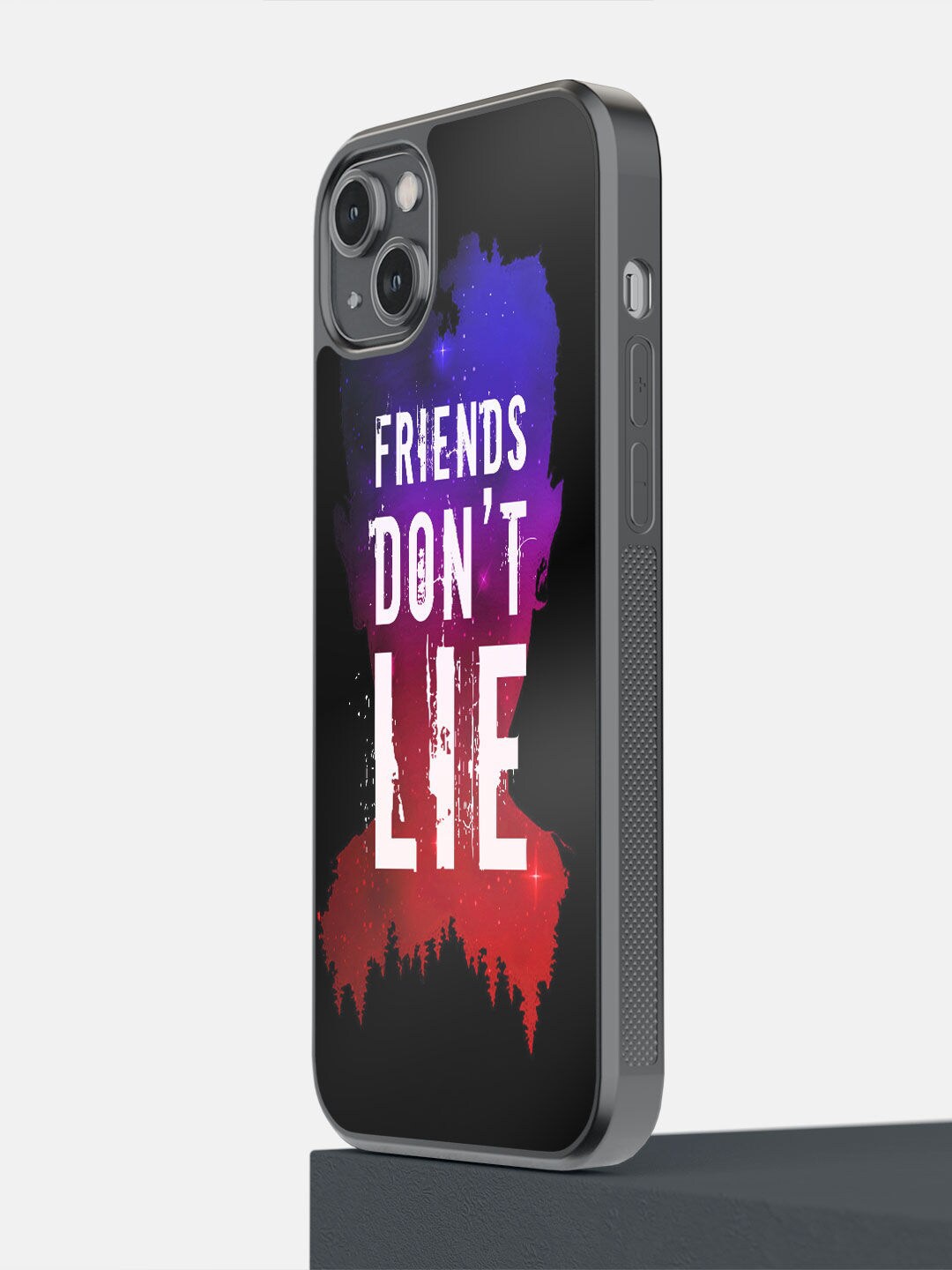 

macmerise Blue & Red Friends Dont Lie iPhone 14 Plus Back Case