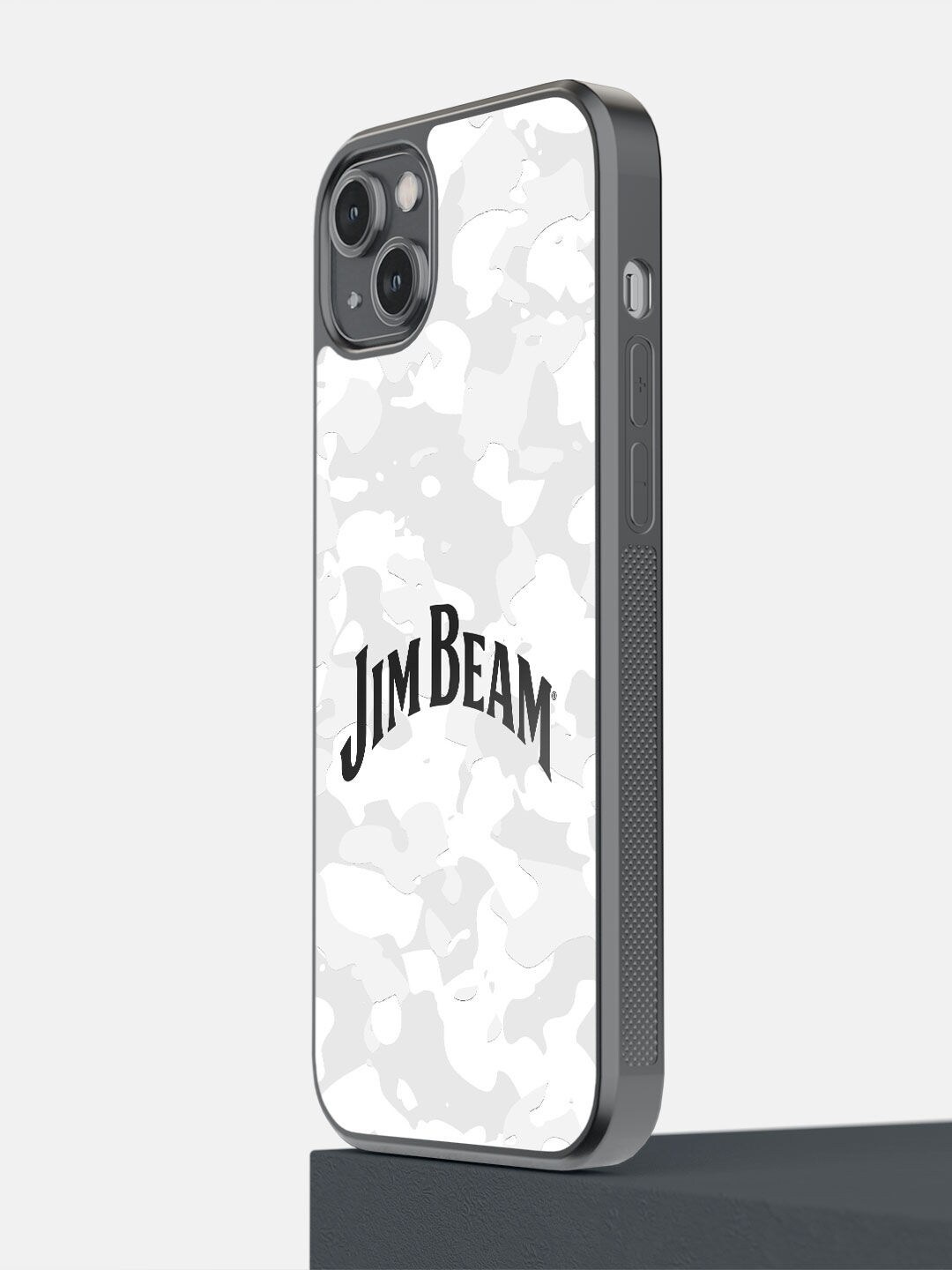 

macmerise White & Black Jim Beam Camo Printed iPhone 14 Plus Phone Covers