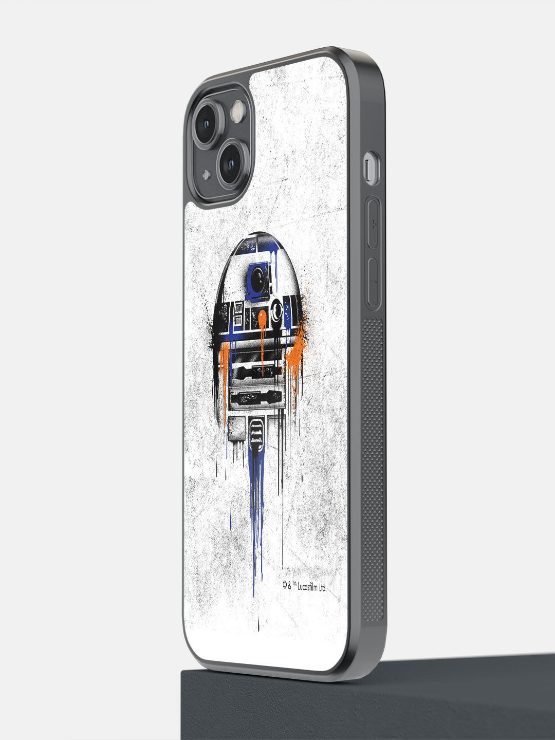 

Macmerise White & Black Astro Droid Design Printed iPhone 14 Plus Bumper Phone Back Case
