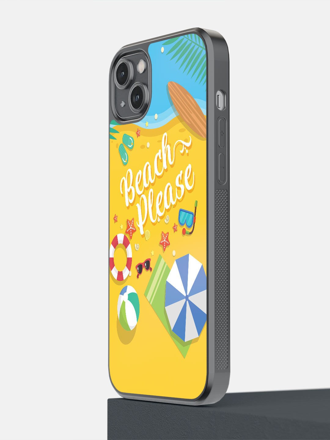 

macmerise Yellow & Blue Beach Please Design iPhone 14 Plus Bumper Case