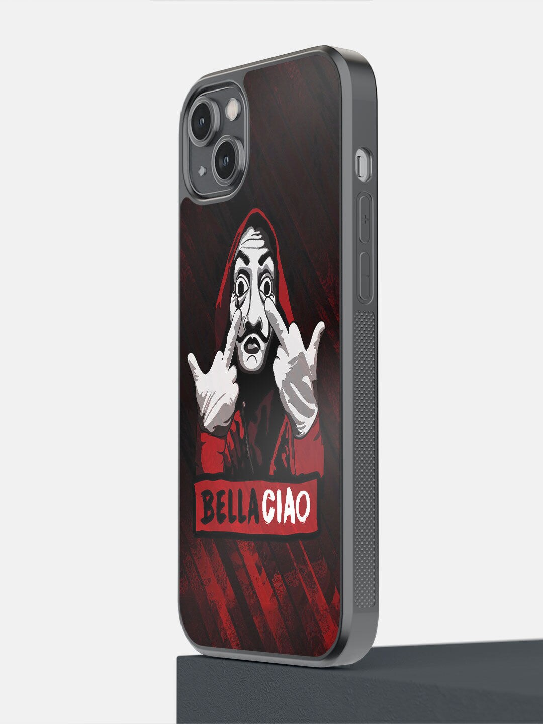 

macmerise Red & Black Printed iPhone 14 Plus Phone Back Cover