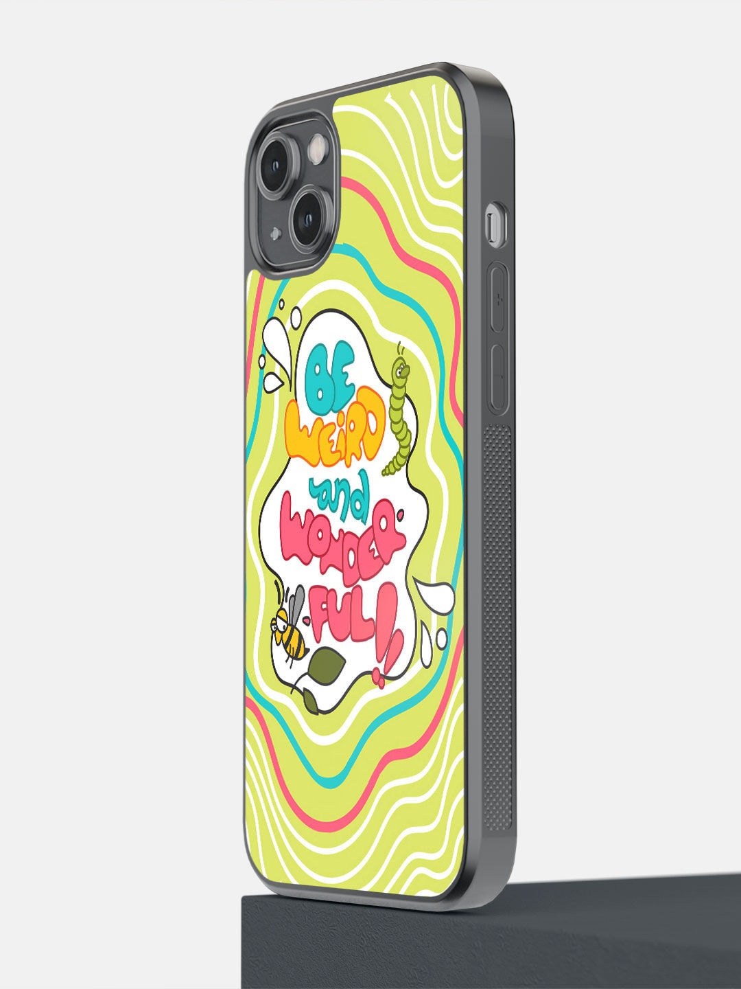 

macmerise Green Be Weird & Wonderful Printed iPhone 14 Plus Bumper Case