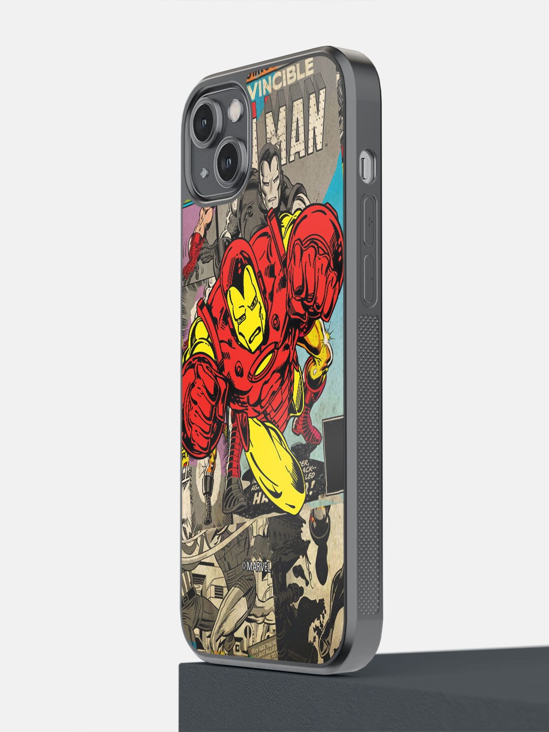 

macmerise Red Comic Ironman Printed iPhone 14 Plus Bumper Case