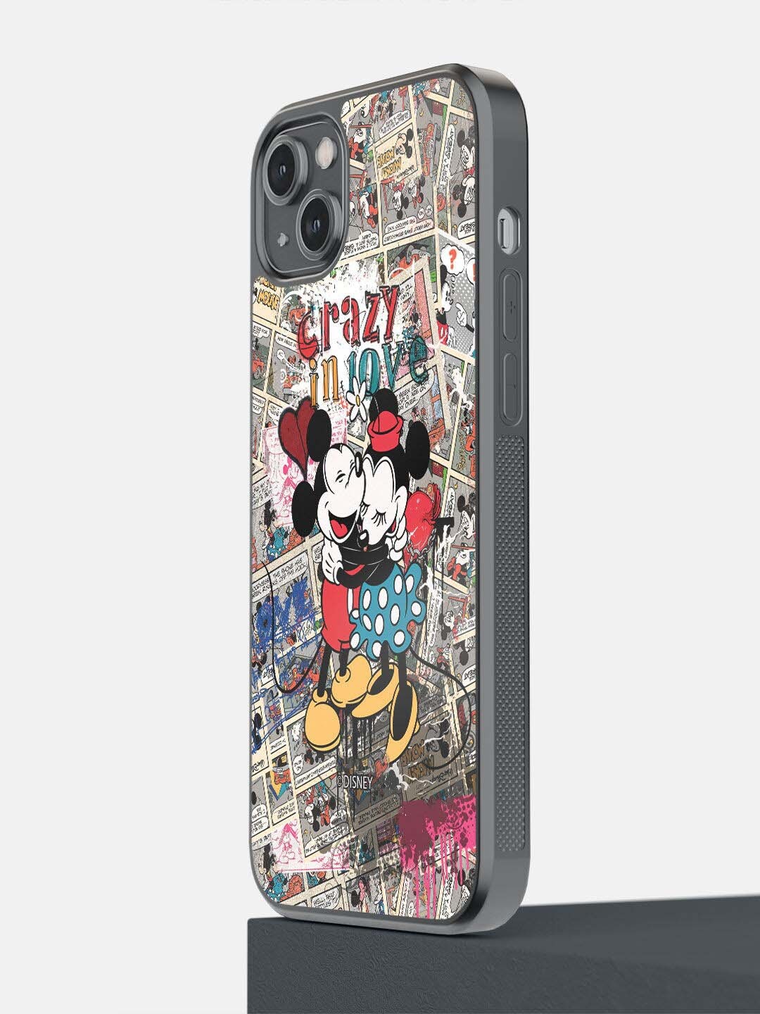 

Macmerise Red & Black Crazy in love Mickey Design Printed iPhone 14 Plus Bumper Phone Back Case