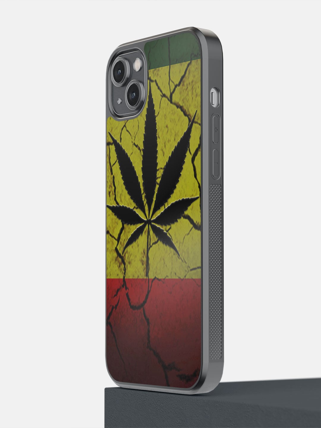

macmerise Black & Green Rastafari Printed iPhone 14 Plus Bumper Case