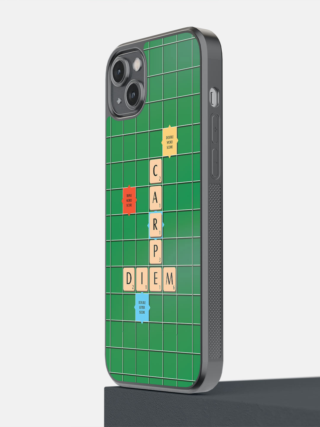 

macmerise Green & Beige Scrabble Game iPhone 14 Plus Bumper Back Case