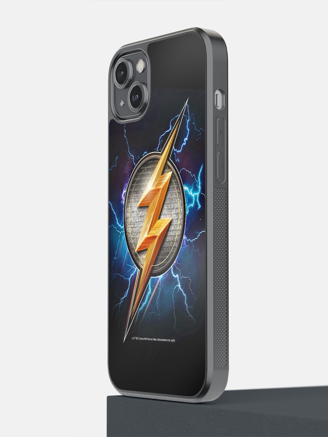 

Macmerise Black & Blue Flash Storm Design Printed iPhone 14 Plus Bumper Phone Back Case